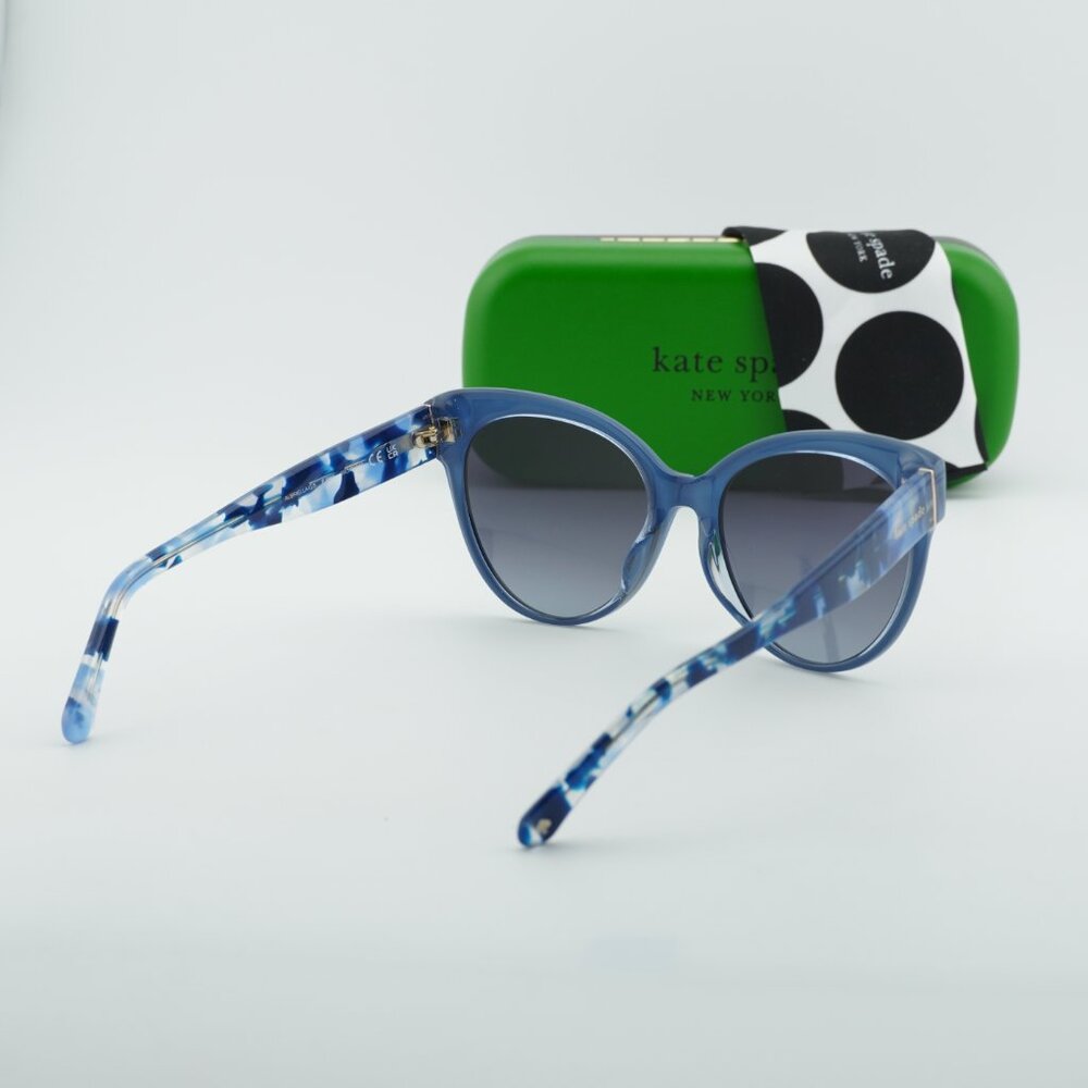 Kate Spade AUBRIELLA/G/S 0PJP 9O Cat Eye Sunglasses - Blue/Grey - Picture 7 of 11
